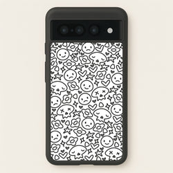 White Skulls - Skate Aesthetic   - Skate Aesthetic Phone Case for Google Pixel 7 Pro