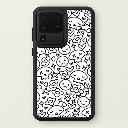 White Skulls - Skate Aesthetic   - Skate Aesthetic Phone Case for Galaxy S20 Ultra