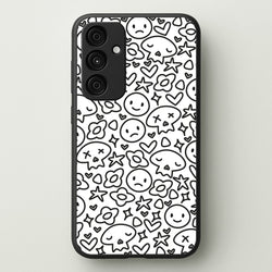White Skulls - Skate Aesthetic   - Skate Aesthetic Phone Case for Galaxy A35