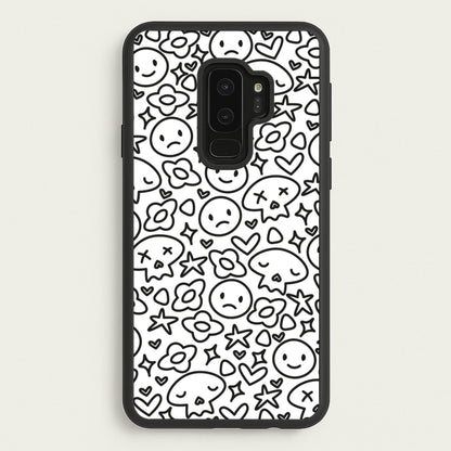White Skulls - Skate Aesthetic   - Skate Aesthetic Phone Case for Galaxy S9 Plus