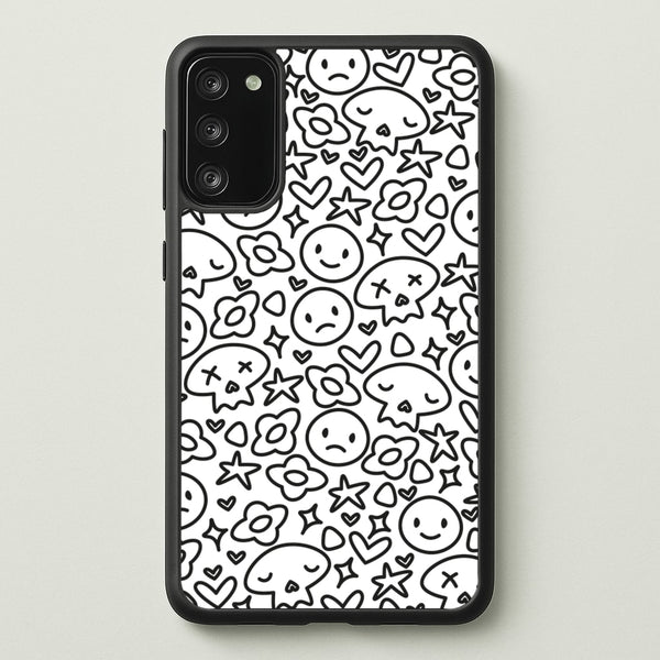 White Skulls - Skate Aesthetic   - Skate Aesthetic Phone Case for Galaxy A41