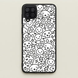 White Skulls - Skate Aesthetic   - Skate Aesthetic Phone Case for Galaxy A12