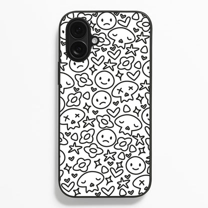 White Skulls - Skate Aesthetic   - Skate Aesthetic Phone Case for iPhone 16 Plus