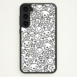 White Skulls - Skate Aesthetic   - Skate Aesthetic Phone Case for Galaxy S23 Plus
