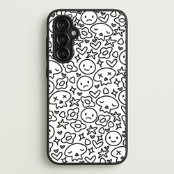 White Skulls - Skate Aesthetic   - Skate Aesthetic Phone Case for Galaxy A14