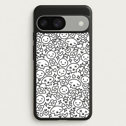 White Skulls - Skate Aesthetic   - Skate Aesthetic Phone Case for Google Pixel 9 / 9 Pro