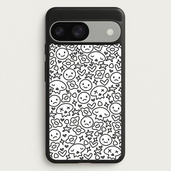 White Skulls - Skate Aesthetic   - Skate Aesthetic Phone Case for Google Pixel 9 / 9 Pro
