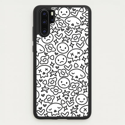 White Skulls - Skate Aesthetic   - Skate Aesthetic Phone Case for Huawei P30 Pro