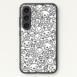 White Skulls - Skate Aesthetic   - Skate Aesthetic Phone Case for Galaxy S25