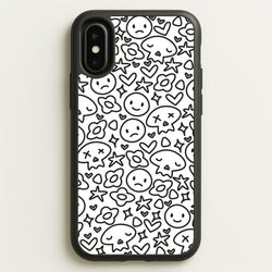 White Skulls - Skate Aesthetic   - Skate Aesthetic Phone Case for iPhone X / XS
