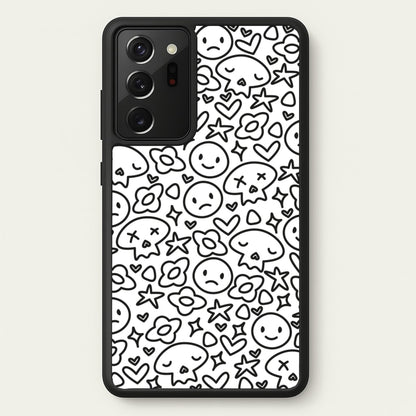 White Skulls - Skate Aesthetic   - Skate Aesthetic Phone Case for Galaxy Note 20 Ultra