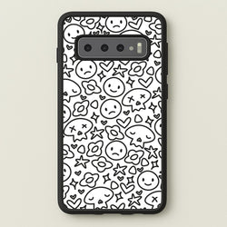 White Skulls - Skate Aesthetic   - Skate Aesthetic Phone Case for Galaxy S10 Plus
