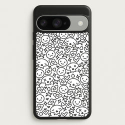 White Skulls - Skate Aesthetic Phone Case for Google Pixel 10 / 10 Pro
