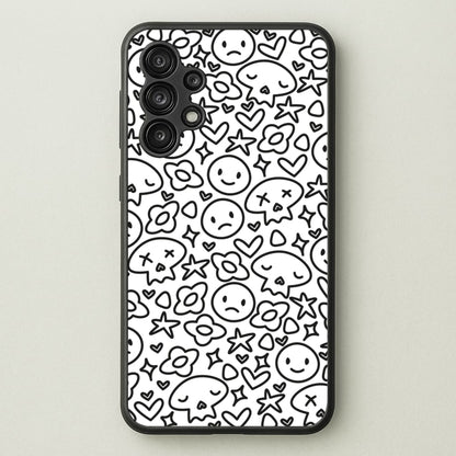 White Skulls - Skate Aesthetic   - Skate Aesthetic Phone Case for Galaxy A13
