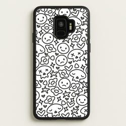 White Skulls - Skate Aesthetic   - Skate Aesthetic Phone Case for Galaxy S9