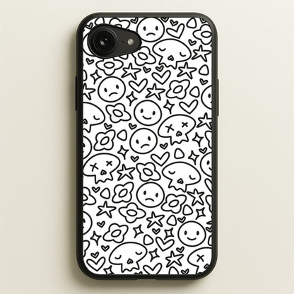 White Skulls - Skate Aesthetic   - Skate Aesthetic Phone Case for iPhone 16e