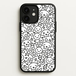 White Skulls - Skate Aesthetic   - Skate Aesthetic Phone Case for iPhone 11