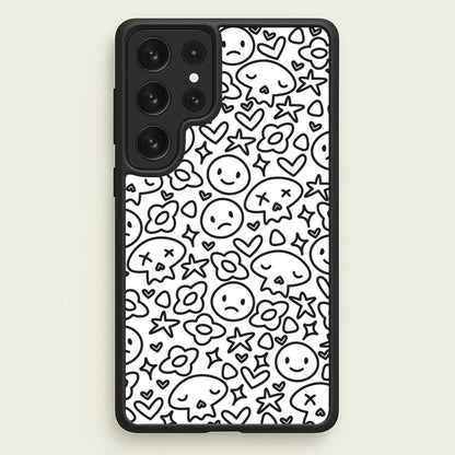 White Skulls - Skate Aesthetic   - Skate Aesthetic Phone Case for Galaxy S23 Ultra