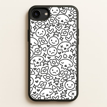 White Skulls - Skate Aesthetic   - Skate Aesthetic Phone Case for iPhone 6 / 7 / 8 / SE