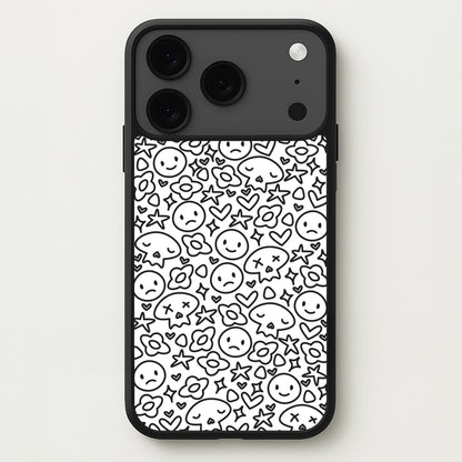 White Skulls - Skate Aesthetic Phone Case for iPhone 17 Pro