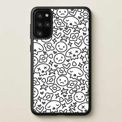 White Skulls - Skate Aesthetic   - Skate Aesthetic Phone Case for Galaxy S20 Plus