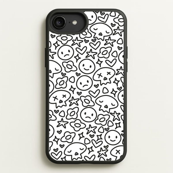 White Skulls - Skate Aesthetic   - Skate Aesthetic Phone Case for iPhone 6 Plus / 7 Plus / 8 Plus
