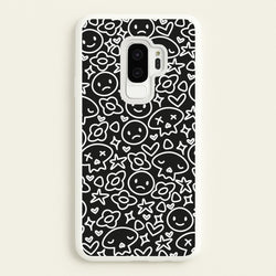 Black Skulls - Skate Aesthetic   - Skate Aesthetic Phone Case for Galaxy S9 Plus