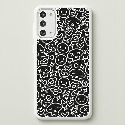 Black Skulls - Skate Aesthetic   - Skate Aesthetic Phone Case for Galaxy Note 20
