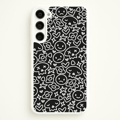 Black Skulls - Skate Aesthetic   - Skate Aesthetic Phone Case for Galaxy S23 Plus