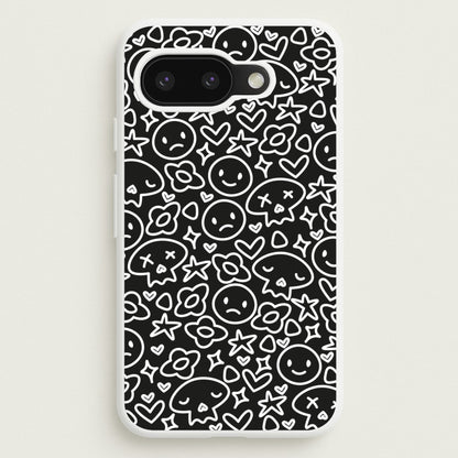 Black Skulls - Skate Aesthetic   - Skate Aesthetic Phone Case for Google Pixel 9a