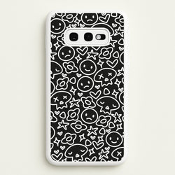 Black Skulls - Skate Aesthetic   - Skate Aesthetic Phone Case for Galaxy S10e