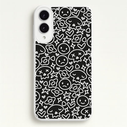 Black Skulls - Skate Aesthetic   - Skate Aesthetic Phone Case for Galaxy S25 Edge