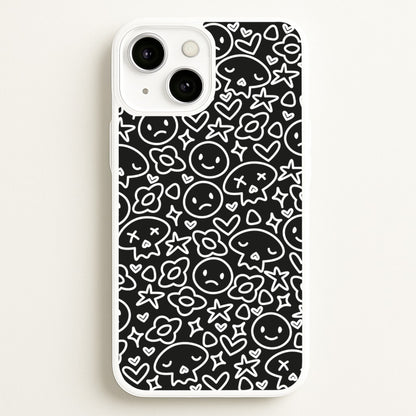 Black Skulls - Skate Aesthetic   - Skate Aesthetic Phone Case for iPhone 13