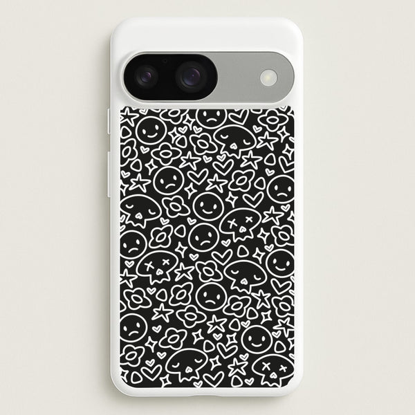 Black Skulls - Skate Aesthetic   - Skate Aesthetic Phone Case for Google Pixel 9 / 9 Pro