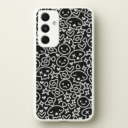 Black Skulls - Skate Aesthetic   - Skate Aesthetic Phone Case for Galaxy A55