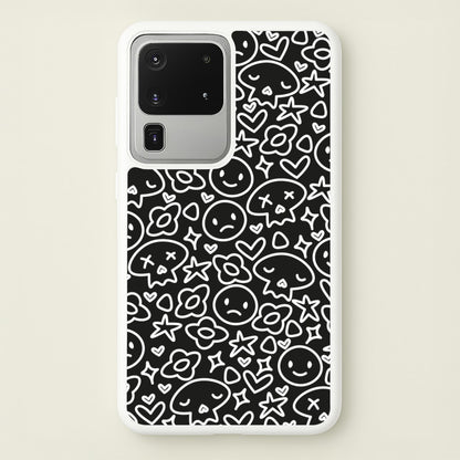 Black Skulls - Skate Aesthetic   - Skate Aesthetic Phone Case for Galaxy S20 Ultra
