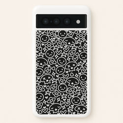 Black Skulls - Skate Aesthetic   - Skate Aesthetic Phone Case for Google Pixel 7 Pro