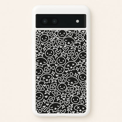 Black Skulls - Skate Aesthetic   - Skate Aesthetic Phone Case for Google Pixel 6a