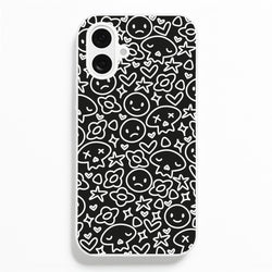 Black Skulls - Skate Aesthetic   - Skate Aesthetic Phone Case for iPhone 16 Plus