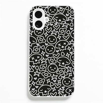 Black Skulls - Skate Aesthetic   - Skate Aesthetic Phone Case for iPhone 16 Plus