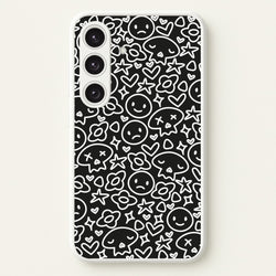 Black Skulls - Skate Aesthetic   - Skate Aesthetic Phone Case for Galaxy S24 Plus