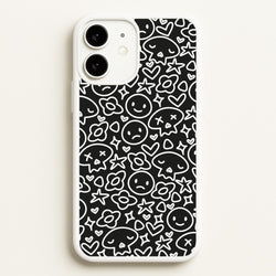 Black Skulls - Skate Aesthetic   - Skate Aesthetic Phone Case for iPhone 11