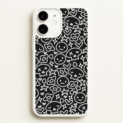 Black Skulls - Skate Aesthetic   - Skate Aesthetic Phone Case for iPhone 11