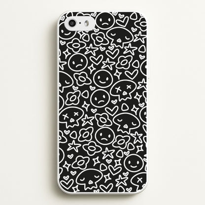 Black Skulls - Skate Aesthetic   - Skate Aesthetic Phone Case for iPhone 5 / 5s / SE 2016