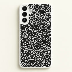 Black Skulls - Skate Aesthetic   - Skate Aesthetic Phone Case for Galaxy A34