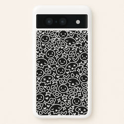 Black Skulls - Skate Aesthetic   - Skate Aesthetic Phone Case for Google Pixel 8