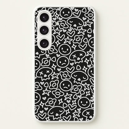 Black Skulls - Skate Aesthetic   - Skate Aesthetic Phone Case for Galaxy S24
