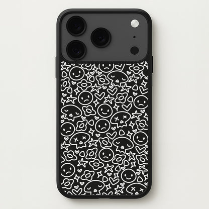 Black Skulls - Skate Aesthetic Phone Case for iPhone 17 Pro