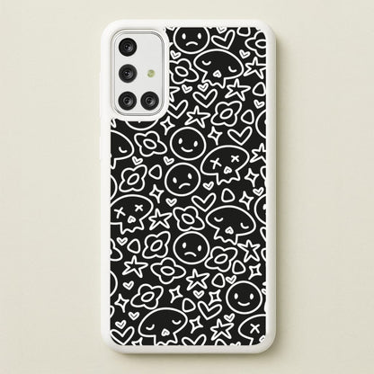 Black Skulls - Skate Aesthetic   - Skate Aesthetic Phone Case for Galaxy A71