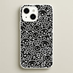 Black Skulls - Skate Aesthetic   - Skate Aesthetic Phone Case for iPhone 14